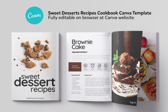 Canva Desserts CookBook Template: A Sweet Solution for Food Creators