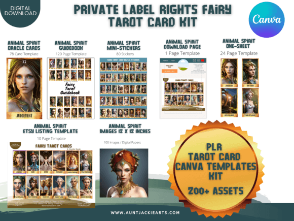 Create a Magical Fairy Tarot Deck with This Canva Kit