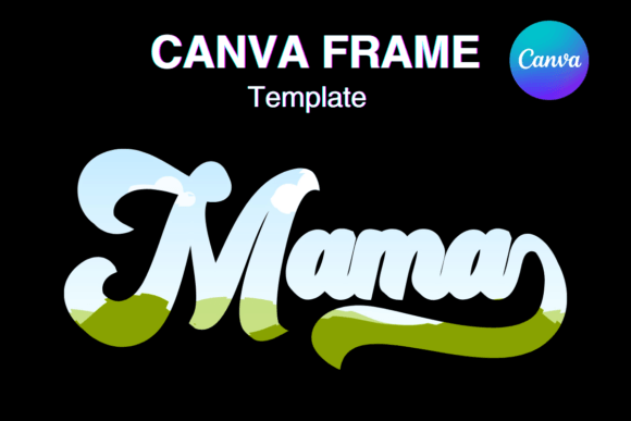 Groovy Mama Retro Canva Frame Template: Vintage Vibe for Modern Creators