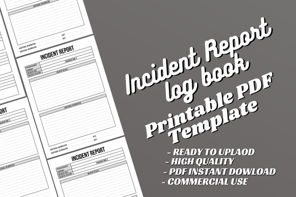 Incident Report Logbook: A Canva Template for Professional Records