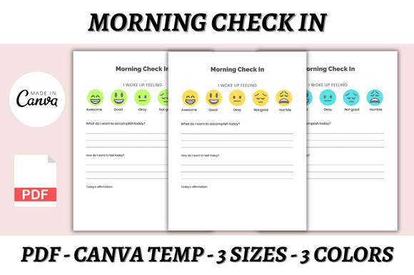 Master Your Day with the Morning Check in Canva Template