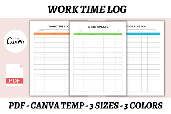 Master Your Schedule with a Work Time Log Canva Template