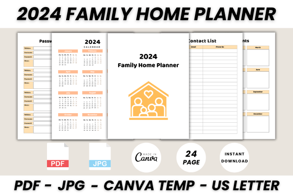 Organize Your 2024: The Ultimate Family Home Planner Template