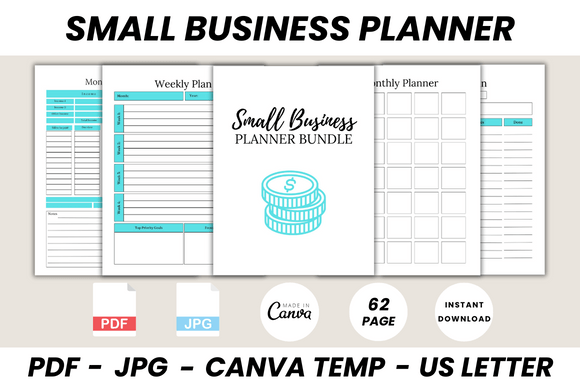 Organize Your Business: The Small Business Planner Canva Template
