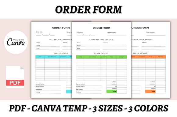 Simplify Your Workflow with an Order Form Canva Template
