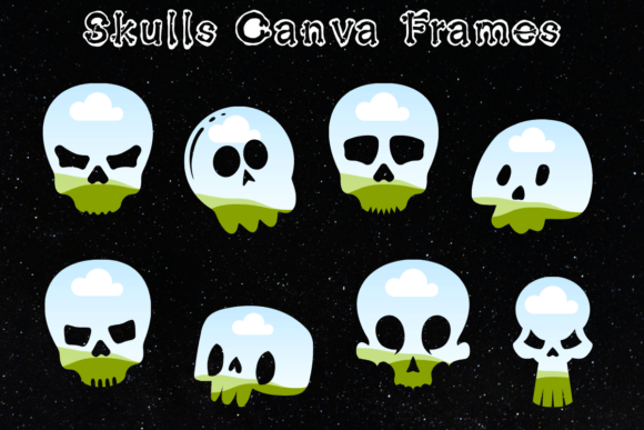 Skulls Canva Frames: Your Shortcut to Elegant Halloween Design