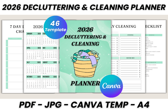 Streamline Your Year with the 2026 Decluttering & Cleaning Planner
