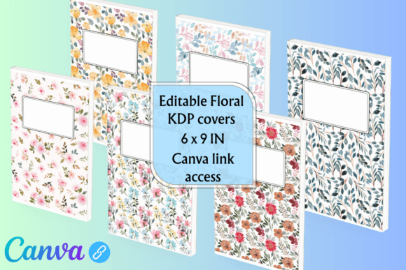 Stunning Editable Floral KDP Covers for Your Valentine's Journals