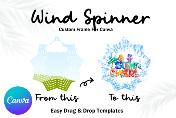 Sunset Wind Spinner Canva Frame Template: Creative Guide