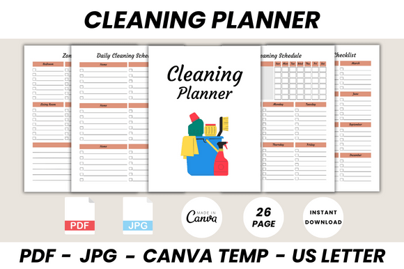 The Ultimate Cleaning Planner: A Visual System for a Tidy Home