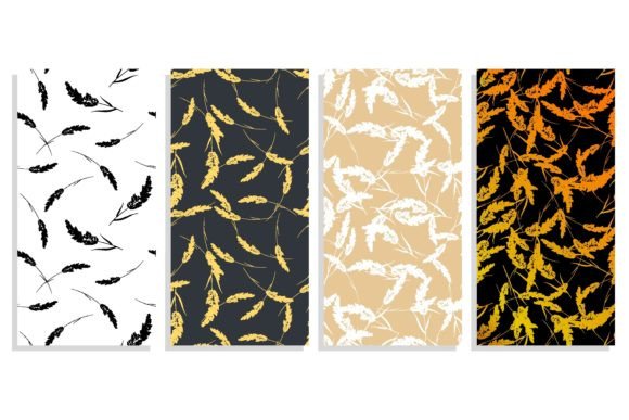 Vertical Cereal Grass Silhouettes: A Designer's Go-To Asset